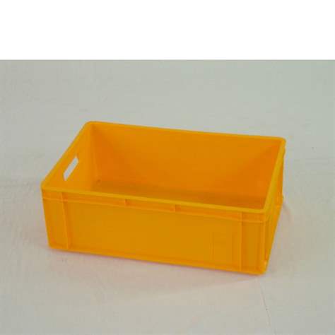 Kunststoff-Stapelbehälter Euro200, 600 x 400 x 200 mm, Wände geschlossen, Farbe orange