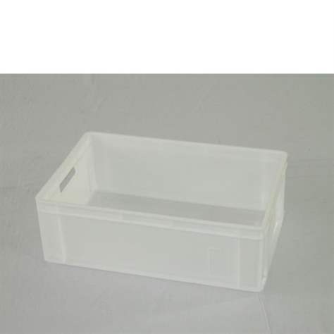 Kunststoff-Stapelbehälter Euro200, 600 x 400 x 200 mm, Wände geschlossen, Farbe weiss.