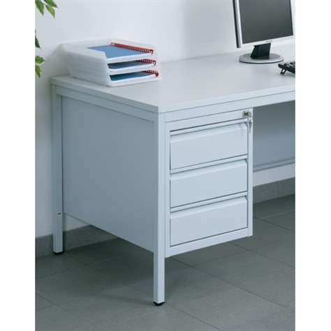 Schubladencontainer (als Tisch-Unterbauten), 3 Schubladen, Höhe 560 mm, grau - Kovona Lysa nad Labem