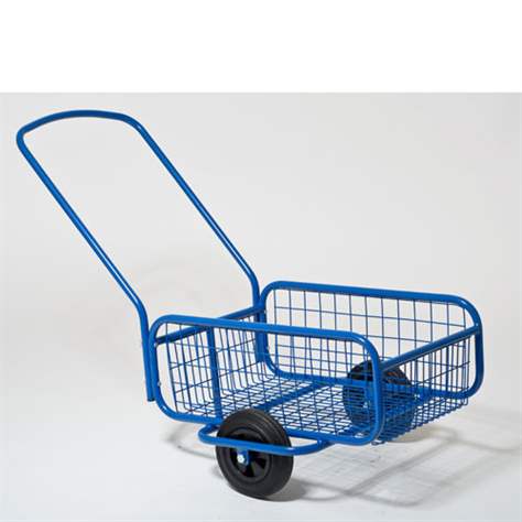 Zweirad-Handwagen aus Drahtgitter, Tragfähigkeit 80 kg, Vollgummireifen 200 mm