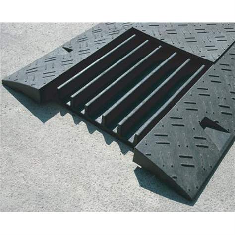 Kabelbrücke mit Abdeckung, Länge 800 mm, Farbe schwarz, Höhe 60 mm