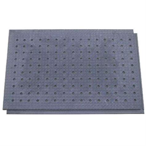 Bodenplatte aus Recycling-PVC 1200 x 800 x 22 mm, gelocht, Löcher 25 mm, Noppenmuster