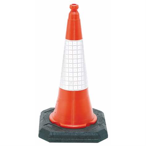 Con de semnalizare, avertizare, delimitare tip con rutier cu bandă reflectorizantă, înălțime 0,5 m