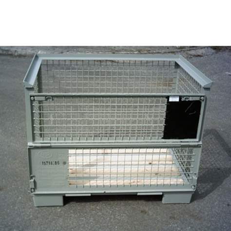 EUR-Gitterbox-Tauschpalette UIC 435-3, 1200x800x800 mm, Farbe Grau RAL7030