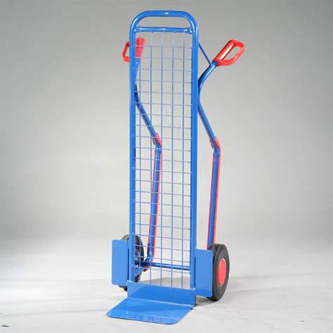 Rudl VARIOfit, ocelový s kluznými ližínami a smřížkou, nosnost 250 kg, lopata 320 x 250 mm, kola z plné gumy - Cordes