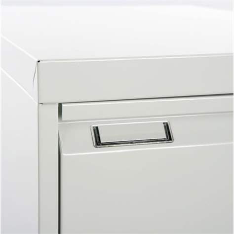 Registraturschrank für Formate DIN A4 und FOLIO, 3 Schubladen, HxBxT: 1018x475x620 mm, Farbe braun RAL8017 / beige RAL1015 - Kovona Lysa nad Labem - Bild2