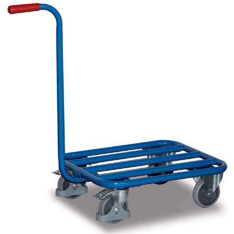 Griffroller mit Stahlrohrladefläche 600 x 500 mm, Tragfähigkeit 250 kg - Cordes - Bild2