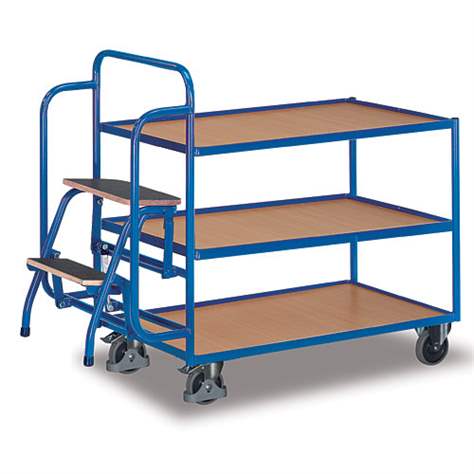 Kommissionierwagen VARIOfit mit 3 Böden 1000 x 600 mm, Höhe 1320 mm - Cordes - Bild3