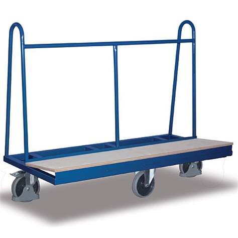 Platten-Transportwagen VARIOfit, Sperrholzplatte 1500 x 370 mm, einseitig, Rhombus-Radposition - Cordes
