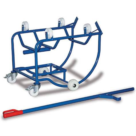 VARIOfit Fasskipper mit 4 Kunststoffrollen, Traglast 250 kg, Farbe Anthrazit RAL7016 - Cordes - Bild3