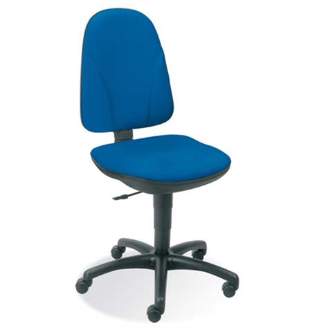 Bürodrehstuhl PEGAZ, ergonomisch, ohne Armlehnen, Fußkreuz aus Nylon, Bezugsmaterial Basic - blau - Nowy Styl Group