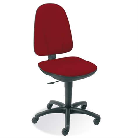 Bürodrehstuhl PEGAZ, ergonomisch, ohne Armlehnen, Fußkreuz aus Nylon, Bezugsmaterial Basic - rot - Nowy Styl Group
