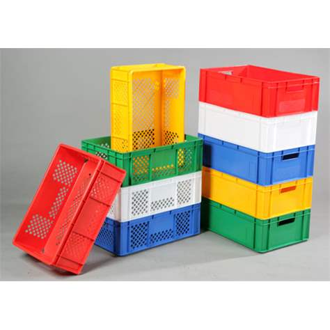 Kunststoff-Stapelbehälter Euro200, 600 x 400 x 200 mm, Wände geschlossen, Farbe orange - Bild2