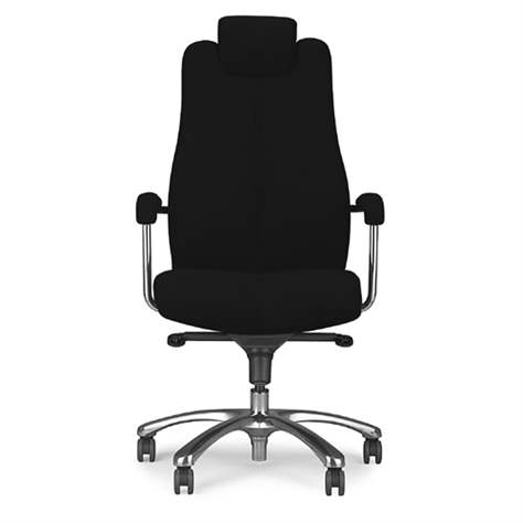 Operator-Sessel SONATA LUX mit Armlehnen, verstellbarer Kopfstütze und Kleiderbügel, Bezugfarbe schwarz (Anthrazit) - Nowy Styl Group - Bild7