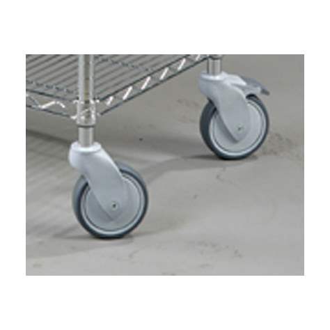 4 Lenkrollen (1 mit Bremse), 130 mm