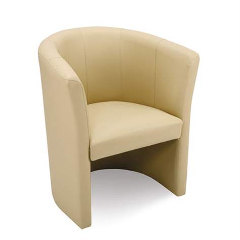 Klubové kreslo CLUB, koženka - farba béžová - Nowy Styl Group