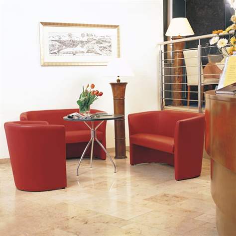 Fotoliu CLUB 1 loc, înlocuitor de piele - roșie - Nowy Styl Group - imagine3