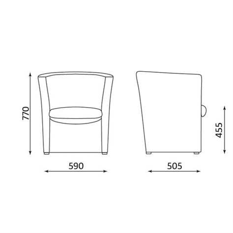 Fotoliu CLUB 1 loc, înlocuitor de piele - roșie - Nowy Styl Group - imagine4