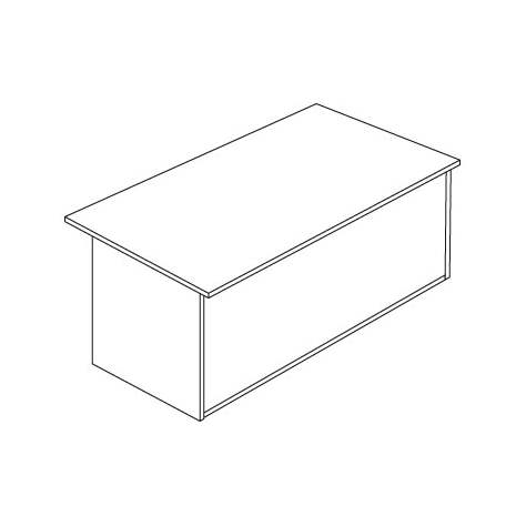 Rezeption - Modul-Gerade ohne Aufbau, Breite 1800 mm, Farbe Lichtgrau. - Nowy Styl Group