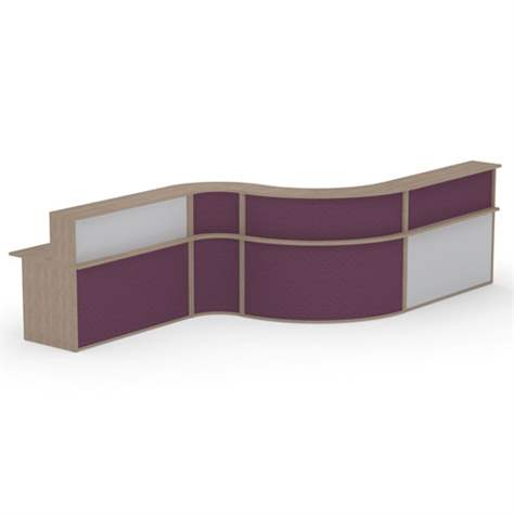 Rezeption - Modul-Ecke mit Aufbau, außen, Farbe Nuss. - Nowy Styl Group - Bild7