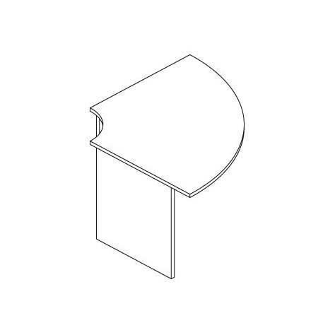 Rezeption - Modul-Ecke ohne Aufbau, innen, Farbe Lichtgrau. - Nowy Styl Group