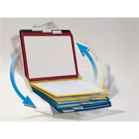 Nástěnný a stolní držák DURABLE s 10 závěsnými různobarevnými kapsami A4 - DURABLE Hunke & Jochheim GmbH