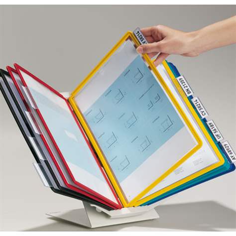 Nástěnný a stolní držák DURABLE s 10 závěsnými různobarevnými kapsami A4 - DURABLE Hunke & Jochheim GmbH - obrázek2