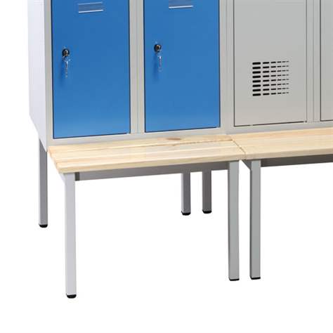 Lavica pre šatňovú skriňu WEMO, šírka 1200 mm, farba šedá RAL7035 - Malow - obrázok3