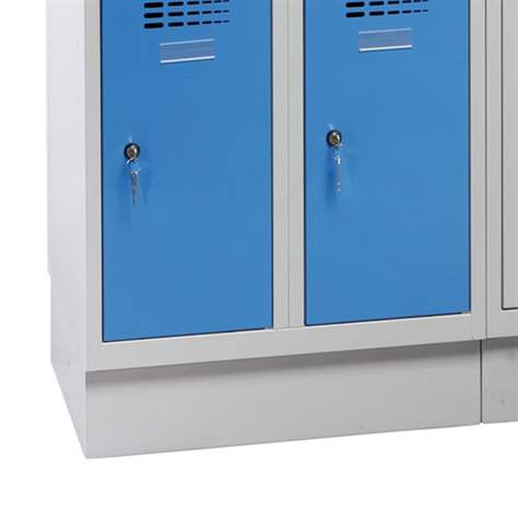 Sokel pre šatňovú skriňu WEMO, šírka 600 mm, farba šedá RAL7035 - Malow - obrázok2