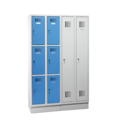 Sokel pre šatňovú skriňu WEMO, šírka 600 mm, farba šedá RAL7035 - Malow - obrázok3