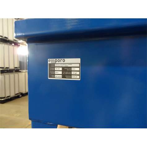 Auffangwanne, Stahl lackiert, mit Gitterrost, 780 x 780 mm, orange RAL2000 - Bild2