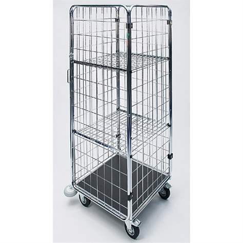 Manipulační vozík s drátěnými bočnicemi, v x d x š: 1640x790x750mm.