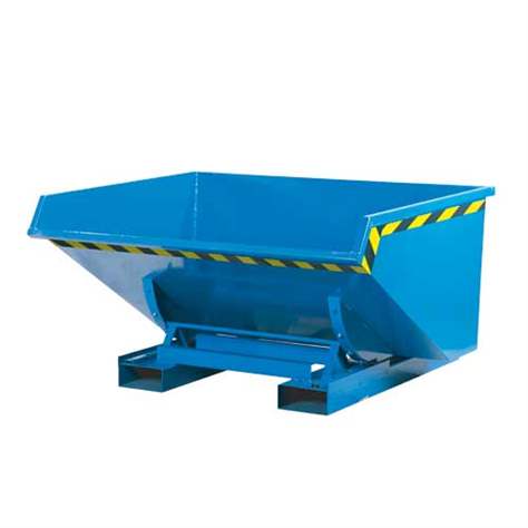 Container metalic tip cuvă basculabilă, volum 600 l, cap. port. 800 kg, lxLxH: 1500x1060x820 mm, vopsea pulbere, albastru RAL5010