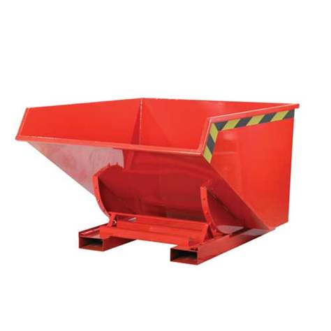 Cuvă rabatabilă cu tavă intermediară perforată, volum 900 l, cap.port. 1000 kg, lxLxH: 1500x1560x820 mm, vopsea pulbere, roșu RAL3000