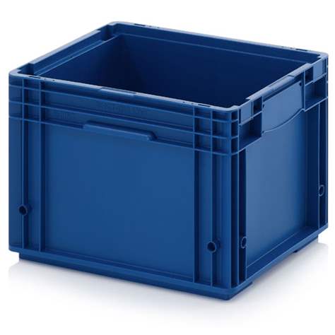 RL-KLT-4280 Behälter mit Wasserablauflöchern, 400 x 300 x 280 mm, blau RAL 5005. - Bild2