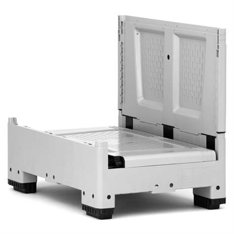 BigBox klappbar aus Polyethylen, mit Lüftungsschlitzen, 1200 x 800 x 1000 mm, mit Füßen - Bild3