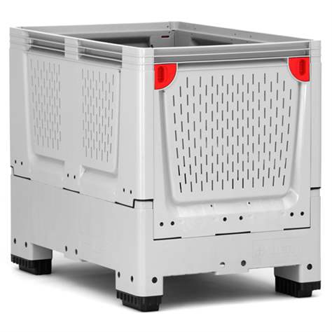 BigBox klappbar aus Polyethylen, mit Lüftungsschlitzen, 1200 x 800 x 1000 mm, mit Füßen - Bild5