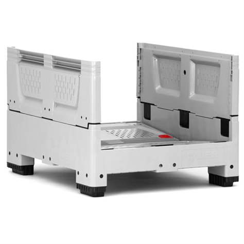 BigBox klappbar aus Polyethylen, mit Lüftungsschlitzen, 1200 x 1000 x 790 mm, mit Füßen - Bild2