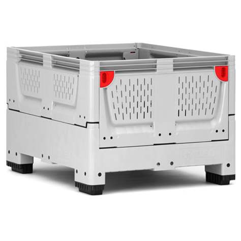 BigBox klappbar aus Polyethylen, mit Lüftungsschlitzen, 1200 x 1000 x 790 mm, mit Füßen - Bild5