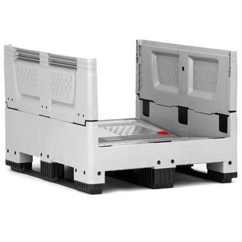 BigBox klappbar aus Polyethylen, mit Lüftungsschlitzen, 1200 x 1000 x 790 mm, mit Kufen - Bild2