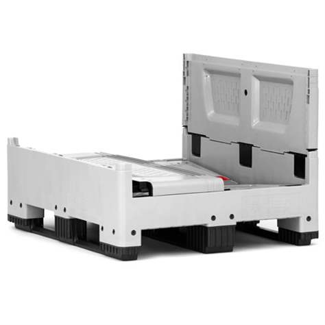 BigBox klappbar aus Polyethylen, mit Lüftungsschlitzen, 1200 x 1000 x 790 mm, mit Kufen - Bild3