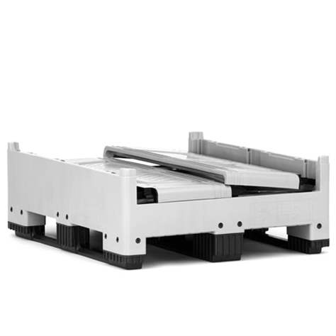 BigBox klappbar aus Polyethylen, mit Lüftungsschlitzen, 1200 x 1000 x 790 mm, mit Kufen - Bild4