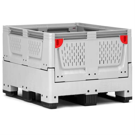 BigBox klappbar aus Polyethylen, mit Lüftungsschlitzen, 1200 x 1000 x 790 mm, mit Kufen - Bild5