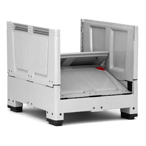 BigBox klappbar aus Polyethylen, vollwand, 1200 x 1000 x 1000 mm, mit Füßen - Bild2