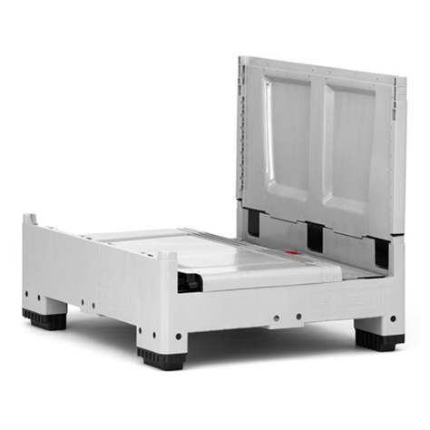 BigBox klappbar aus Polyethylen, vollwand, 1200 x 1000 x 1000 mm, mit Füßen - Bild3