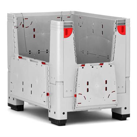 BigBox klappbar aus Polyethylen, mit Eingriffklappen, 1200 x 800 x 1000 mm, mit Füßen - Bild2
