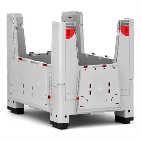 BigBox klappbar aus Polyethylen, mit Eingriffklappen, 1200 x 800 x 1000 mm, mit Füßen - Bild4