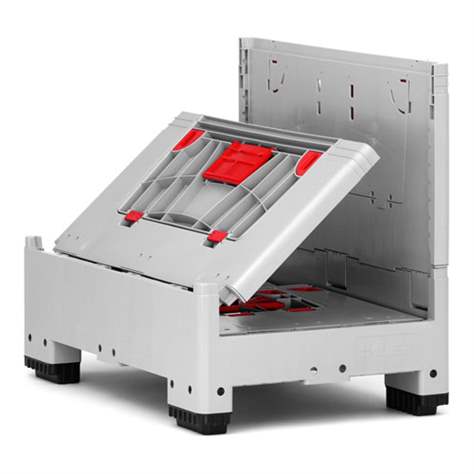 BigBox klappbar aus Polyethylen, mit Eingriffklappen, 1200 x 800 x 1000 mm, mit Füßen - Bild5