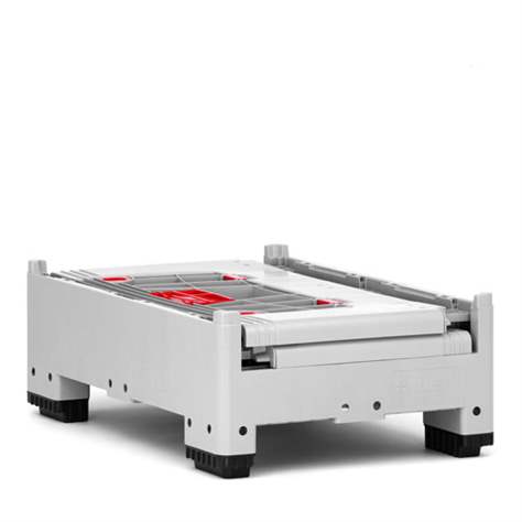 BigBox klappbar aus Polyethylen, mit Eingriffklappen, 1200 x 800 x 1000 mm, mit Füßen - Bild6