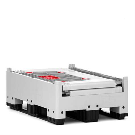 BigBox klappbar aus Polyetylen, mit Eingriffsklappen, 1200 x 800 x 1000 mm, mit Kufen - Bild6